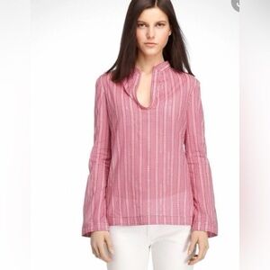 Tory Burch 
•Wild Orchid Pink
•White Sequin
•Stephanie Tunic Top 
•Size 12